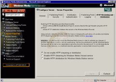 Streaming Windows Media Services
