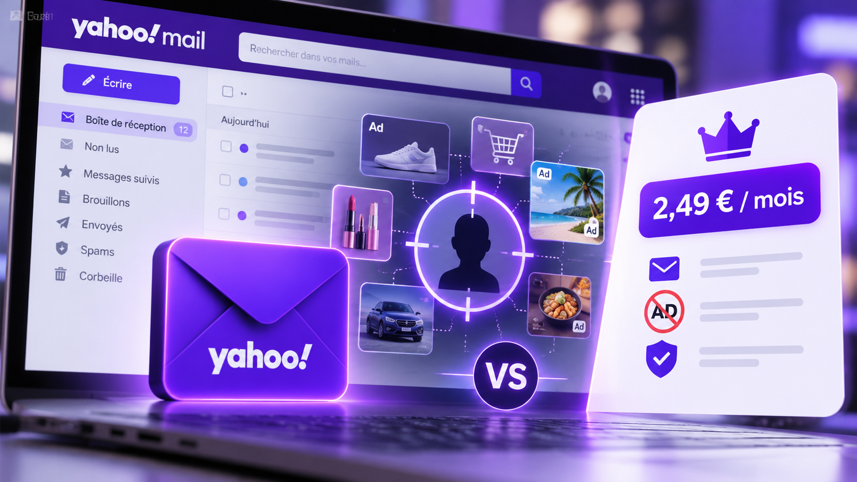 Yahoo! mail payant sans pubs personnalisées