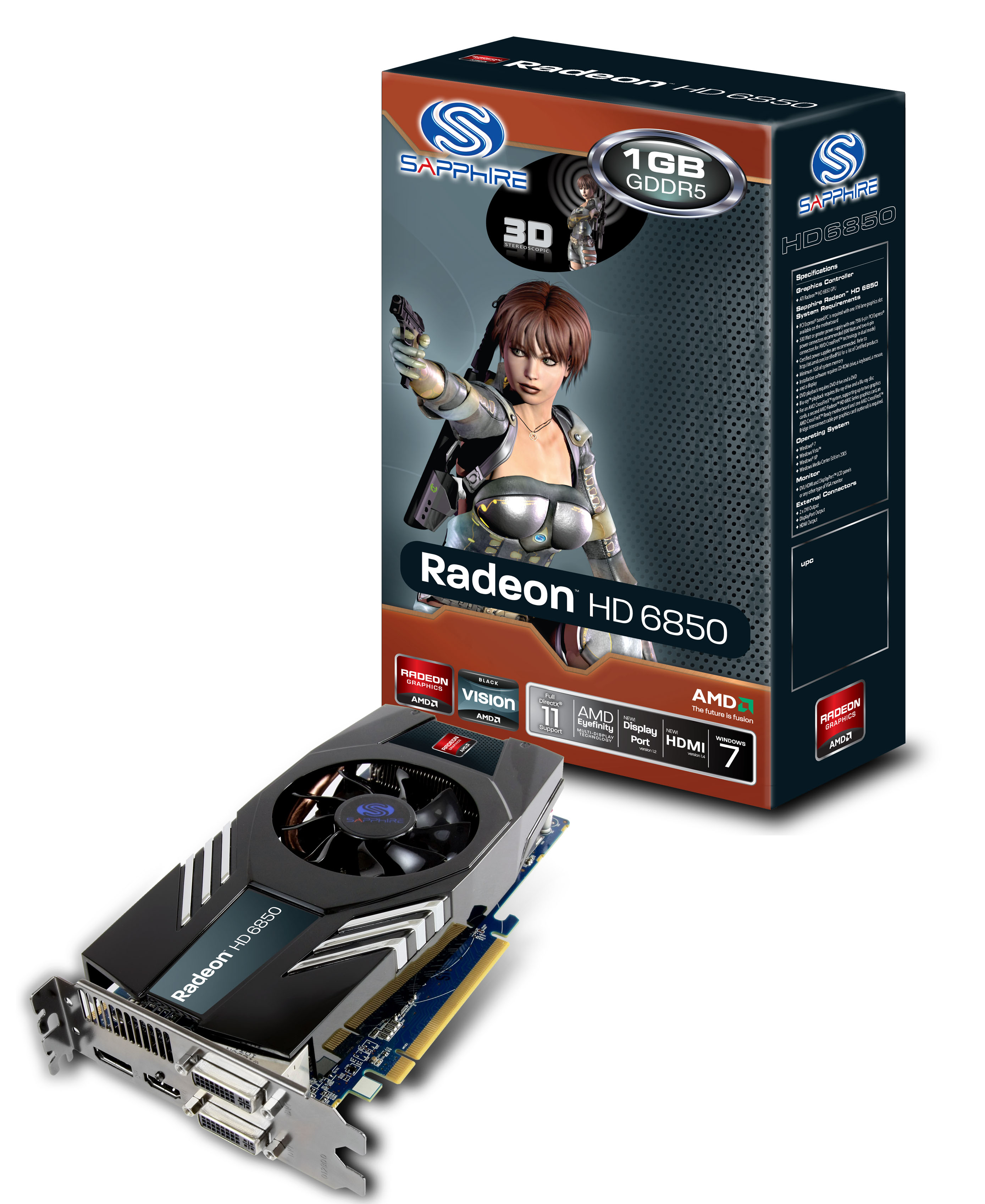 HD6850 Eyefinity PCIE Lite Box Card
