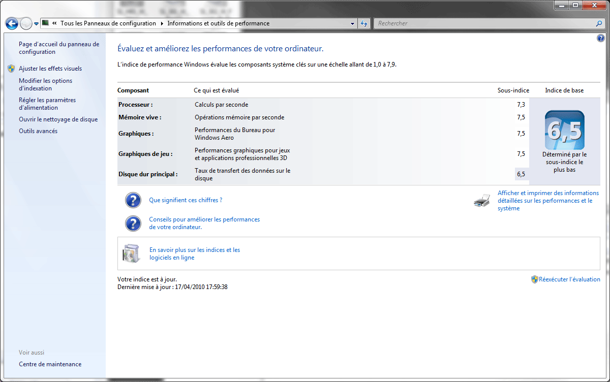 perfs 7 i5750
