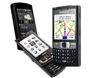 4 smartphones GPS, HTC, Mio, Nokia, Samsung