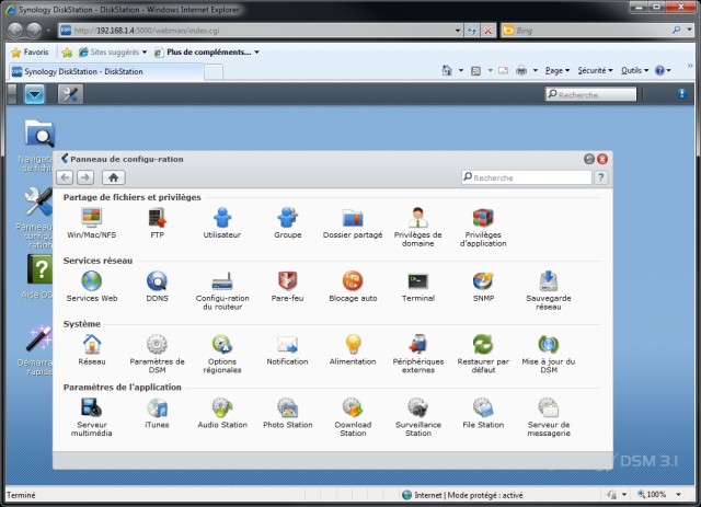dsm31 panneauconfiguration