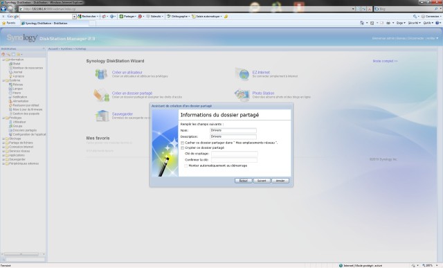 diskstation manager 2.3 4 dossierpartager