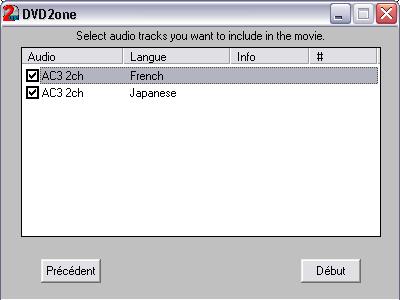 DVD2One, Choisissez vos langues