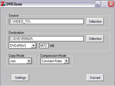 DVD2One, mode join, écran 2